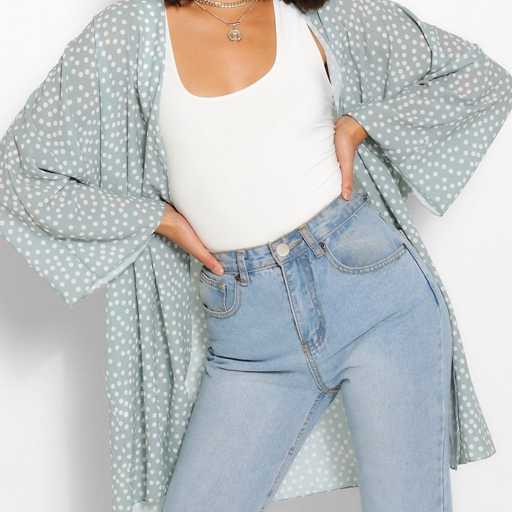 Spot Print Kimono